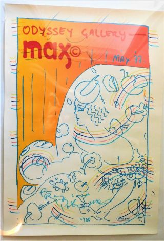 Peter Max,  Odyssey Gallery 2,  Lithograph Poster Signed