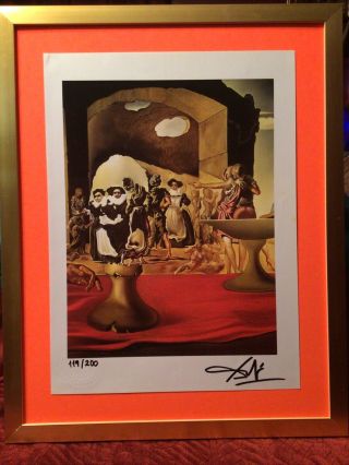 Salvador Dali Hand Signed Lithograph 1974 - With,  Frame