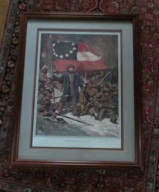 The Stars And Bars Don Troiani Civil War Print Signed Limited Edition Framed