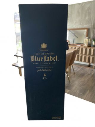 Johnnie Walker Blue Label Scotch Whisky Bottle 750ml (bottle Is Empty)
