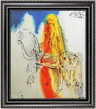 Salvador Dali Lady Godiva Glazed Ceramic Signed Dalinean Horse Surrealism Art