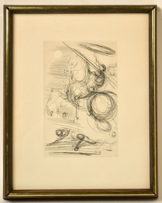 Etching “don Quixote” By Salvador Dali With