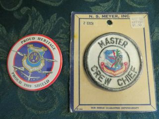 Usaf Us Air Force Sac Master Crew Chief Patch 70s In Pack With A Button