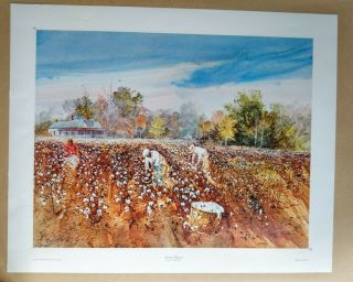 Artist Jack C.  Deloney Print " Autumn Harvest " Signed / 