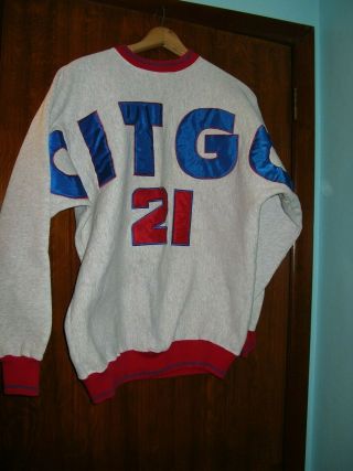Citgo 21 Legends Athletics Sweatshirt Size L Gray,  Red.  & Blue 1