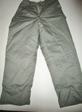 Vintage East German Nva Military Army Gray Quilted Winter Uniform Pants Sg48