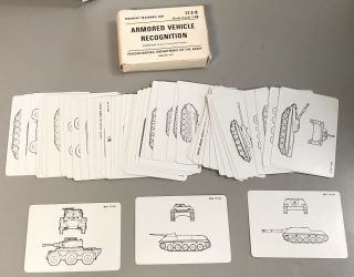 1977 Us Army Armored Vehicle Recognition Graphic Training Aid Cards Complete Vgc