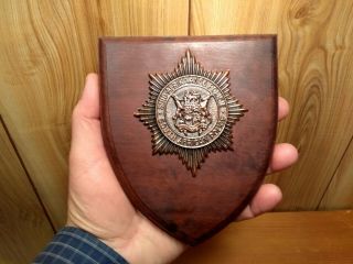 Vintage South African Police Badge - Wood Plaque Suid - Afrikaanse Polise Obsolete