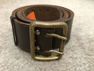 Soviet Russian Ussr Red Army Military Officer Uniform Leather Belt.  126 Cm.  1982
