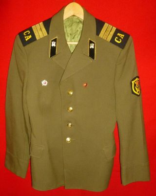 Russian Soviet Army Driver Sergeant Parade Uniform Jacket 2 Badges Sz 50 Ussr