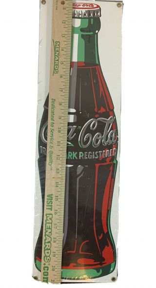 Vintage Ande Rooney Porcelain Coca Cola Coke Sign Bottle
