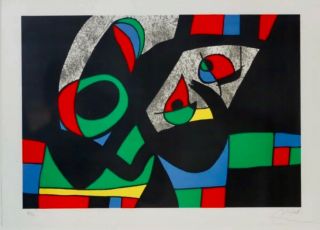 Joan Miro Lithograph,  Signed /numbered.  Mid Century From 1971