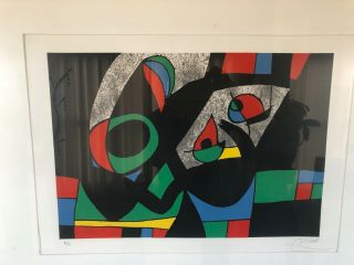 Joan Miro lithograph,  signed /numbered.  Mid century from 1971 4