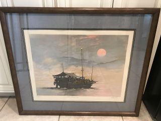 John Kelly South China Sea Signed Fine Art Lithograph Numbered Framed Matted