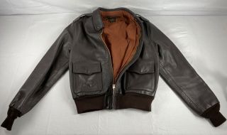 Vintage Us Army Air Force Type A2 Leather Flight Jacket Size 38