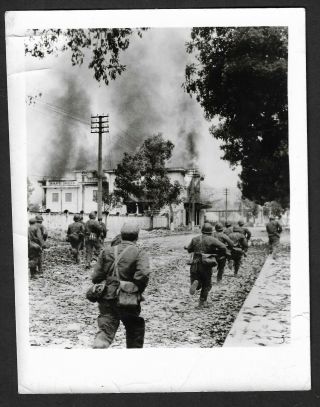 " March To Tỉnh Cao Bằng " China Pla Chinese Army Vietnam War Press Photo (3)