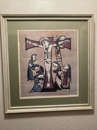 Sadao Watanabe Biblical Print 14/70 Descent Of Christ From The Cross 1975