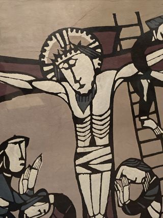 Sadao Watanabe Biblical Print 14/70 Descent of Christ From the Cross 1975 6