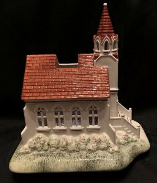 Princess House Exclusive Ceramic Church Votive Candle Holder Euc