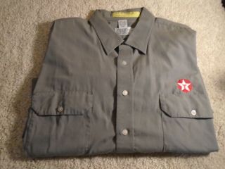 Texaco Gas Service Station Attendant Uniform Shirt With Patch Xxl Short Sleeve