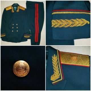 Soviet Russian Army General Parade Uniform Tunic Pants 1980th Ussr