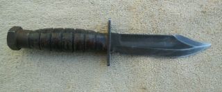 VINTAGE ONTARIO 1 - 86 JET PILOT MILITARY SURVIVAL FIGHTING KNIFE / NO SCABBARD 2