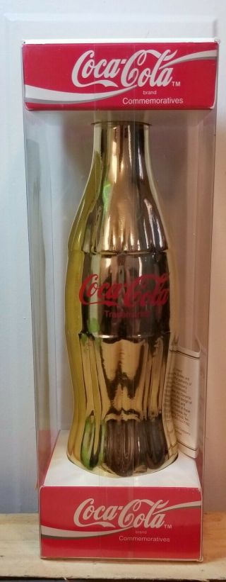 Coca Cola Gold Plated 100 years commemorative bottle 2