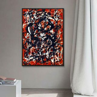 Framed Canvas Form by Jackson Pollock Giclee Print Art Abstract Art 20 
