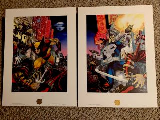 Jim Lee’s A Bad Night For Ninjas Wolverine Punisher Litho Set Signed Art Print