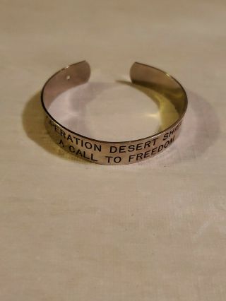 Vintage Desert Storm Bracelet,  A Call To Freedom,  Nickel Coated Copper