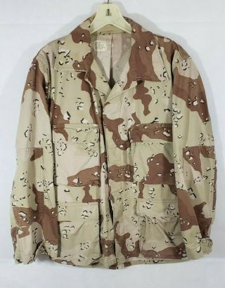 Us Army Desert Storm Camouflage Chocolate Chip Military Camo Bdu Shirt/coat Ms