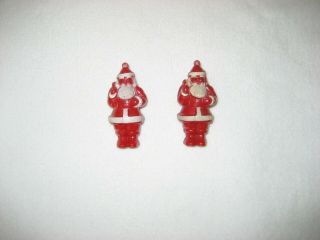 Plastic Irwin,  Bradford Santa Ornaments,  Mid - Century,  Christmas