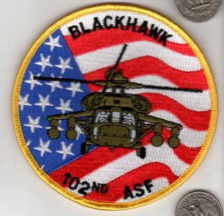 Us Army Blackhawk Attack Helicopter Squadron Patch 1 - 102nd Asf Aviation Regiment