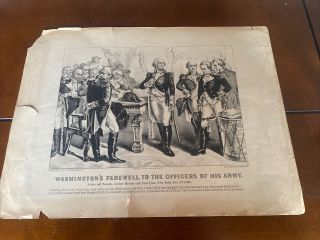 Washington’s Farewell To The Officers Of His Army 1876 Currier& Ives