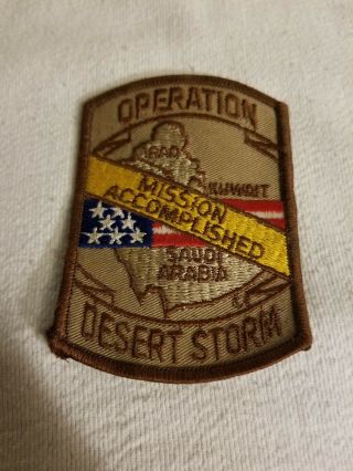 Operation Desert Storm Mission Accomplished Embroidered Patch