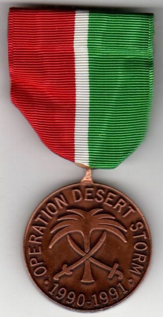 Jersey Operation Desert Storm Service Medal National Guard Edge D