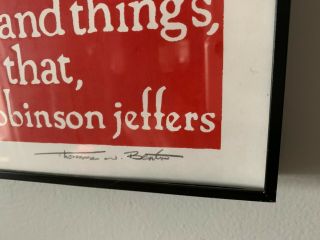 Thomas W.  Benton Silkscreen Signed Robinson Jeffers Poetry Series 2