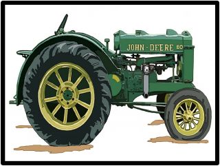 John Deere Tractors Metal Sign: John Deere Model Bo Large Size: 12 X 16 "