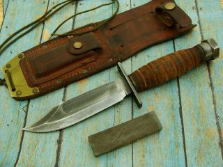 Vintage1986 Desert Storm Ontario Usa Usn Jet Pilot Survival Knife Set Knives