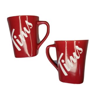 Tim Hortons Red And White Etched Coffee Mug Set 2018