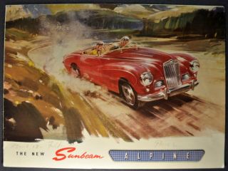 1954 - 1955 Sunbeam Alpine Sports Roadster Sales Brochure Folder