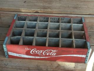Coke Coca Cola Wooden Crate 24 Slot 7 - 75 Charleston Sc