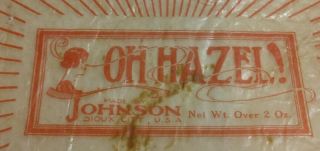 1920 ' s Oh Hazel Candy Bar Wrapper Johnson Sioux City,  Iowa 2