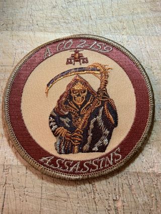 1990s/iraq/afghanistan? Us Army Patch - A Co.  2 - 159th Aviation Assassins - Orignal