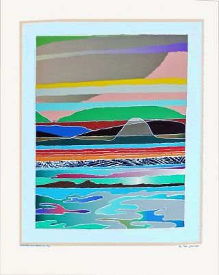 “marshes & Eskers”  Serigraph From Glacial Series S/n By Arthur Secunda