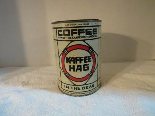 Antique Coffee Tin Kaffee Hag