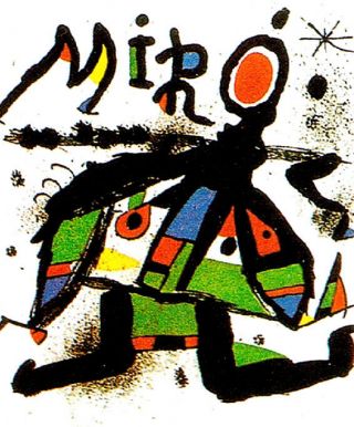 Joan Miro Lithograph: " Exposition 1978 " (plate Signed) - -