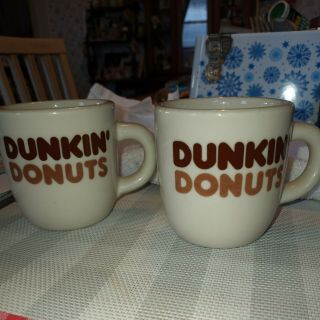 Vintage Rego Dunkin Donuts Coffee Cup Mug Restaurant Ware E 997 - 41 Pair