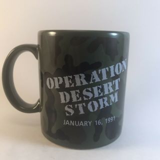 Operation Desert Storm Coffee Mug,  January 16 1991,  Camouflage