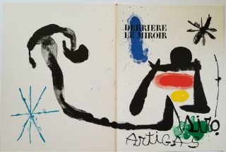 Joan Miro Stone Lithograph Derriere Le Miroir Full Cover 1963